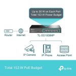 سوئیچ شبکه 8 پورت تی پی لینک مدل TL-SG1008MP