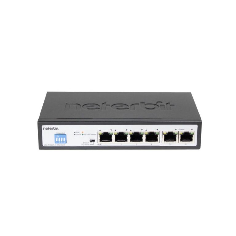 سوئیچ شبکه 4 پورت گیگابیتی نتربیت مدل NGS-F1006P-A