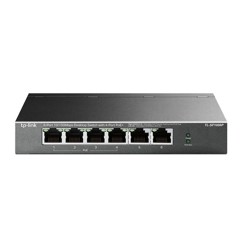 سوئیچ شبکه 6 پورت تی پی لینک مدل TL-SF1006P سوئیچ شبکه 6 پورت تی پی لینک مدل TL-SF1006P