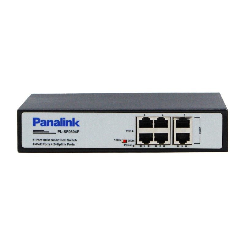 سوئیچ شبکه 4 پورت PoE پانالینک مدل PL-SF0604P سوئیچ شبکه 4 پورت PoE پانالینک مدل PL-SF0604P